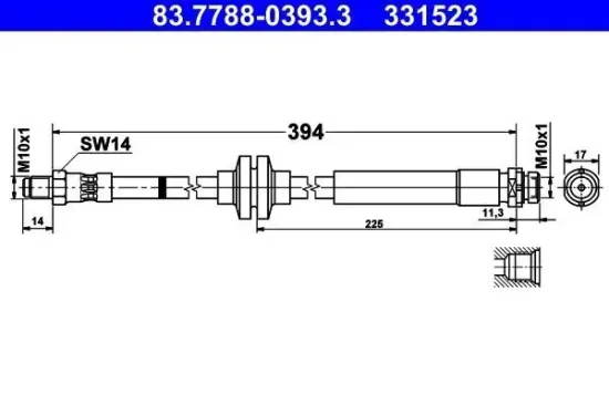 Bremsschlauch ATE 83.7788-0393.3 Bild Bremsschlauch ATE 83.7788-0393.3