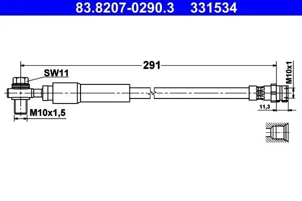 Bremsschlauch ATE 83.8207-0290.3