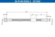 Bremsschlauch ATE 24.5140-0354.3