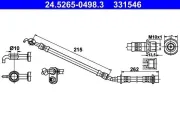 Bremsschlauch Vorderachse rechts ATE 24.5265-0498.3