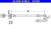 Bremsschlauch Hinterachse rechts außen ATE 24.5281-0198.3