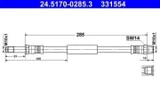 Bremsschlauch Hinterachse ATE 24.5170-0285.3