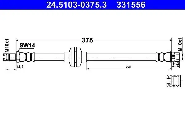 Bremsschlauch ATE 24.5103-0375.3