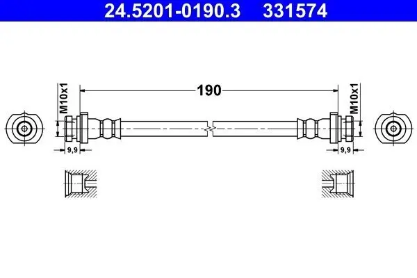 Bremsschlauch ATE 24.5201-0190.3