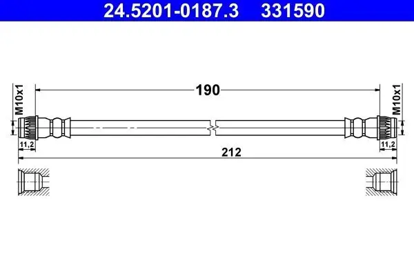 Bremsschlauch ATE 24.5201-0187.3