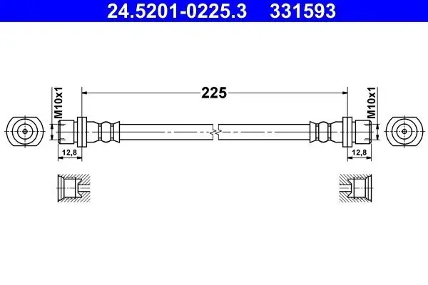 Bremsschlauch ATE 24.5201-0225.3