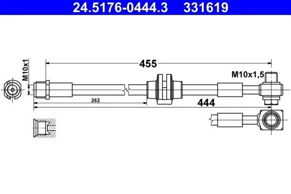 Bremsschlauch ATE 24.5176-0444.3