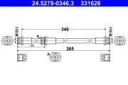 Bremsschlauch Hinterachse ATE 24.5279-0346.3