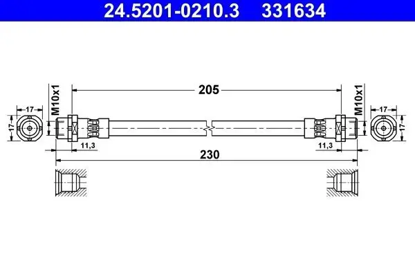 Bremsschlauch ATE 24.5201-0210.3