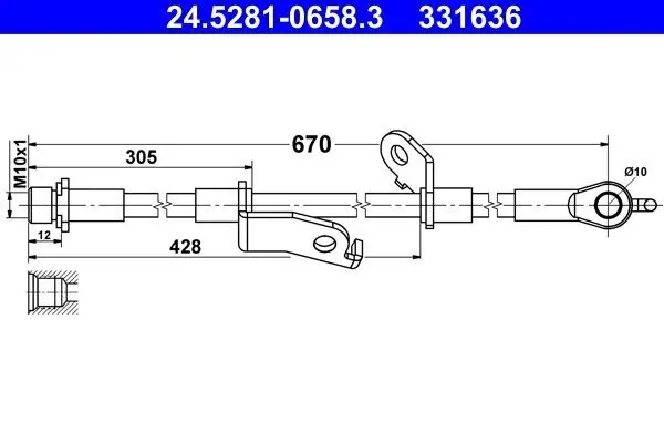 Bremsschlauch ATE 24.5281-0658.3