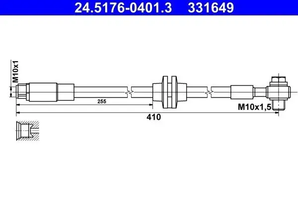 Bremsschlauch ATE 24.5176-0401.3