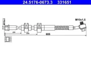 Bremsschlauch ATE 24.5176-0673.3