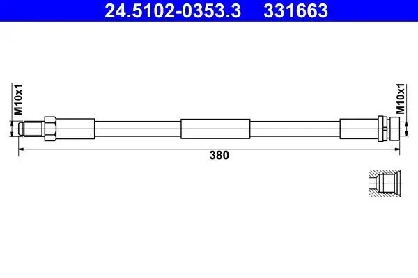Bremsschlauch ATE 24.5102-0353.3