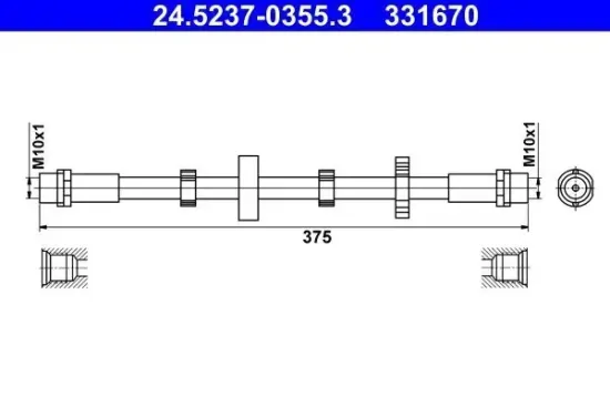 Bremsschlauch ATE 24.5237-0355.3 Bild Bremsschlauch ATE 24.5237-0355.3