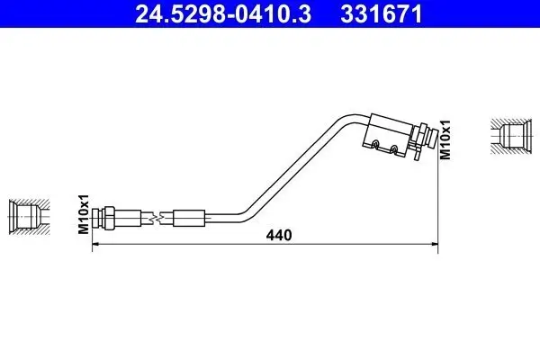Bremsschlauch ATE 24.5298-0410.3