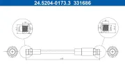 Bremsschlauch Hinterachse ATE 24.5204-0173.3