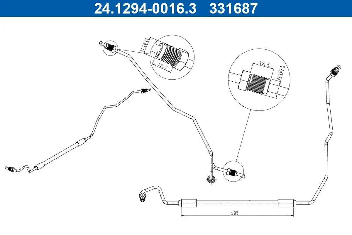 Bremsschlauch ATE 24.1294-0016.3