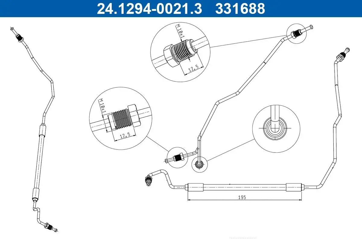 Bremsschlauch ATE 24.1294-0021.3