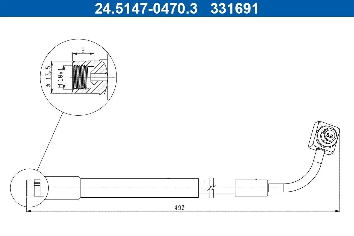 Bremsschlauch ATE 24.5147-0470.3