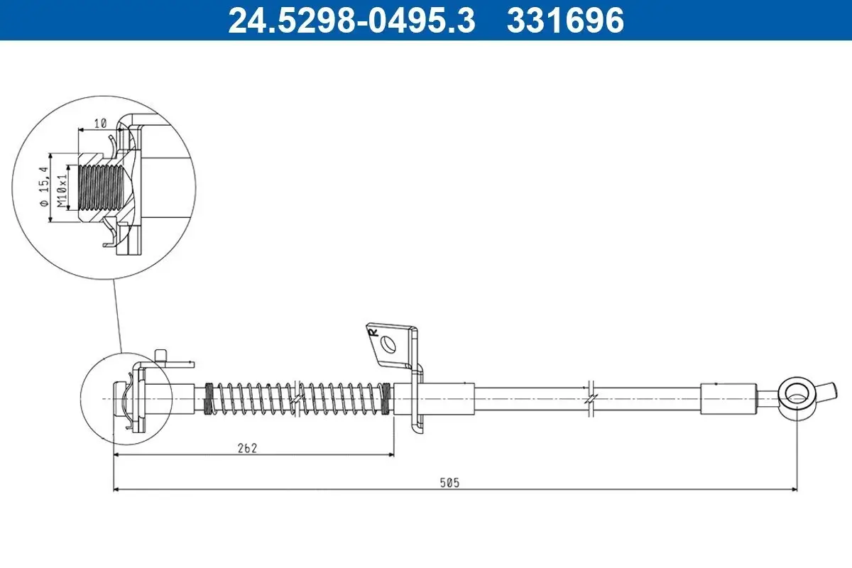 Bremsschlauch ATE 24.5298-0495.3