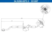 Bremsschlauch ATE 24.5298-0572.3