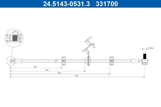 Bremsschlauch ATE 24.5143-0531.3 Bild Bremsschlauch ATE 24.5143-0531.3