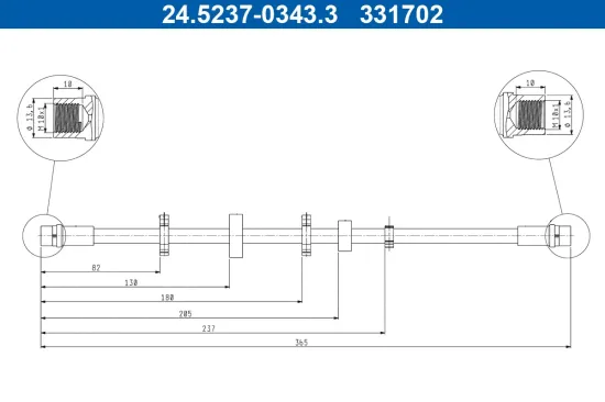 Bremsschlauch ATE 24.5237-0343.3 Bild Bremsschlauch ATE 24.5237-0343.3