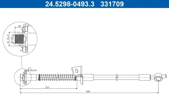 Bremsschlauch ATE 24.5298-0493.3 Bild Bremsschlauch ATE 24.5298-0493.3