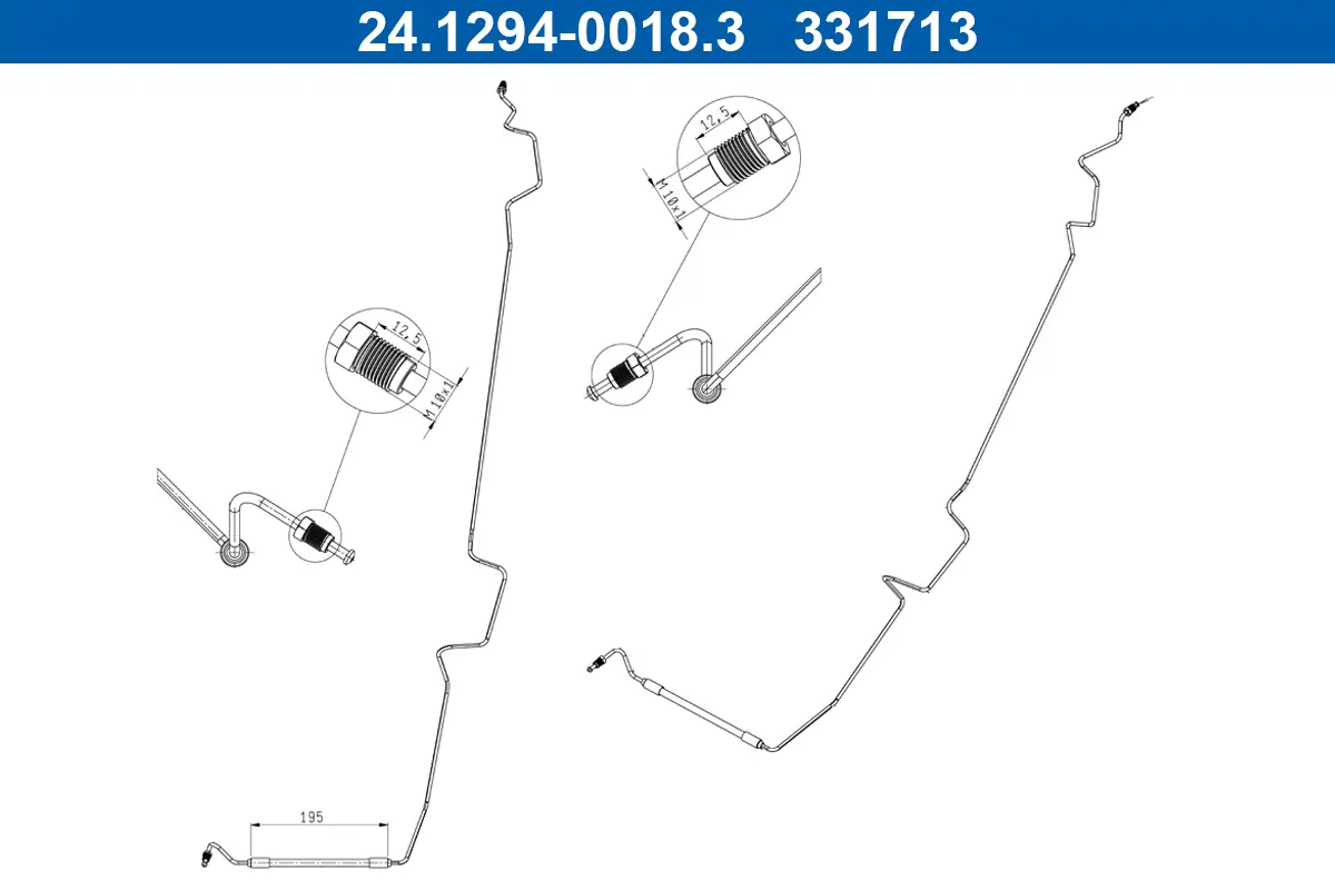 Bremsschlauch ATE 24.1294-0018.3