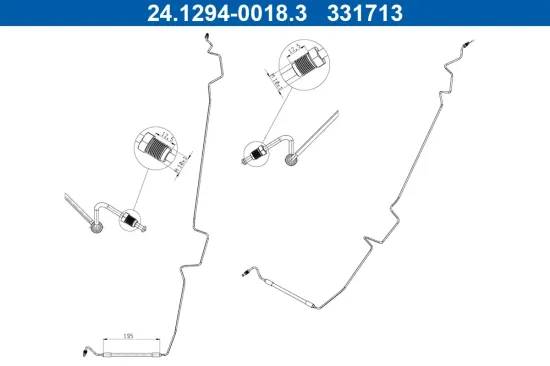 Bremsschlauch ATE 24.1294-0018.3 Bild Bremsschlauch ATE 24.1294-0018.3