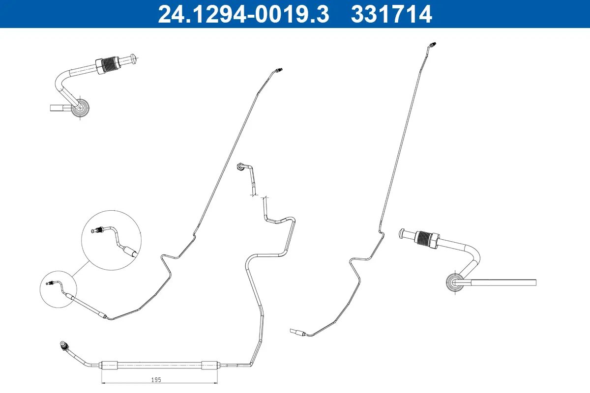 Bremsschlauch ATE 24.1294-0019.3