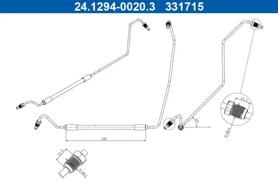 Bremsschlauch ATE 24.1294-0020.3 Bild Bremsschlauch ATE 24.1294-0020.3