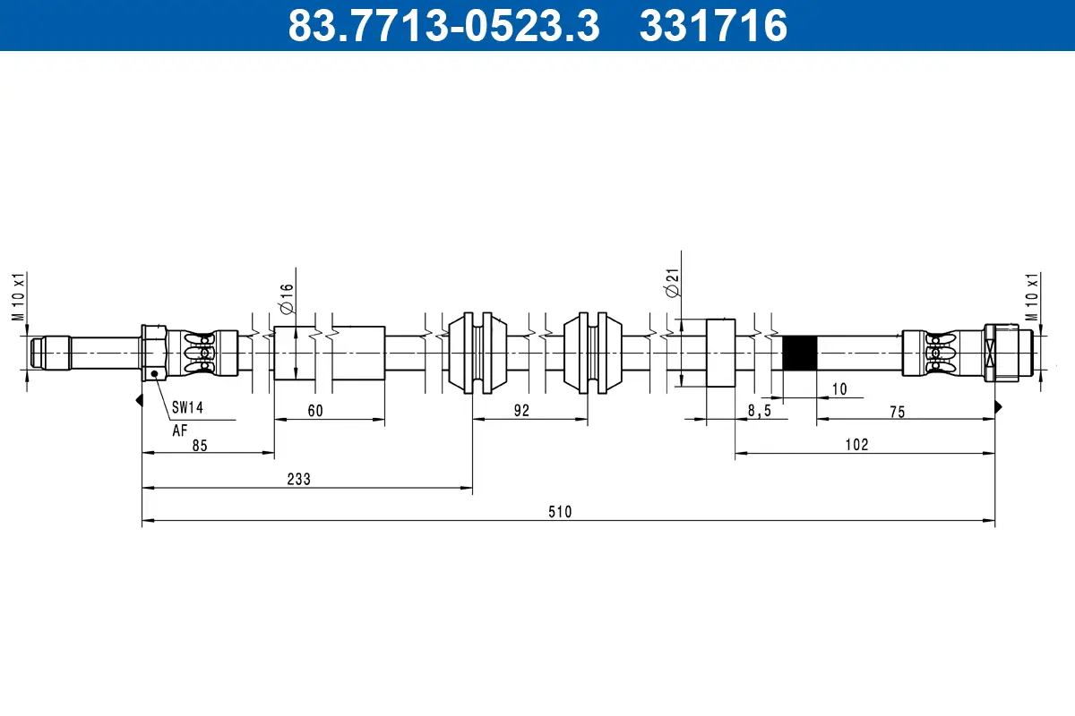 Bremsschlauch ATE 83.7713-0523.3