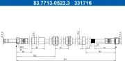 Bremsschlauch Vorderachse ATE 83.7713-0523.3