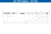 Bremsschlauch Vorderachse ATE 83.7767-0446.3