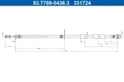 Bremsschlauch Vorderachse links ATE 83.7769-0436.3
