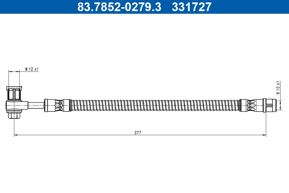 Bremsschlauch Hinterachse am Bremssattel ATE 83.7852-0279.3