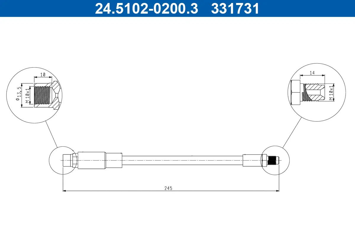 Bremsschlauch ATE 24.5102-0200.3