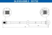 Bremsschlauch ATE 24.5103-0305.3