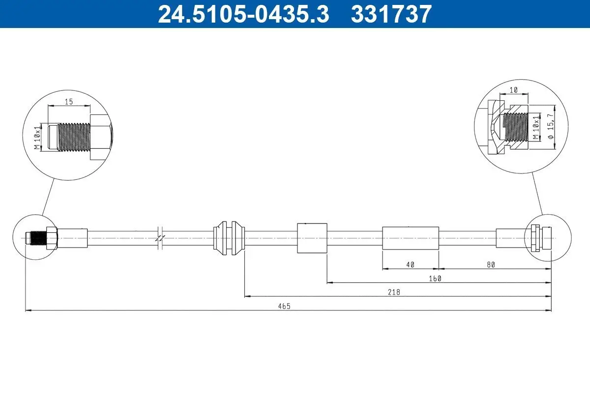 Bremsschlauch ATE 24.5105-0435.3