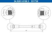 Bremsschlauch Hinterachse rechts ATE 24.5201-0150.3