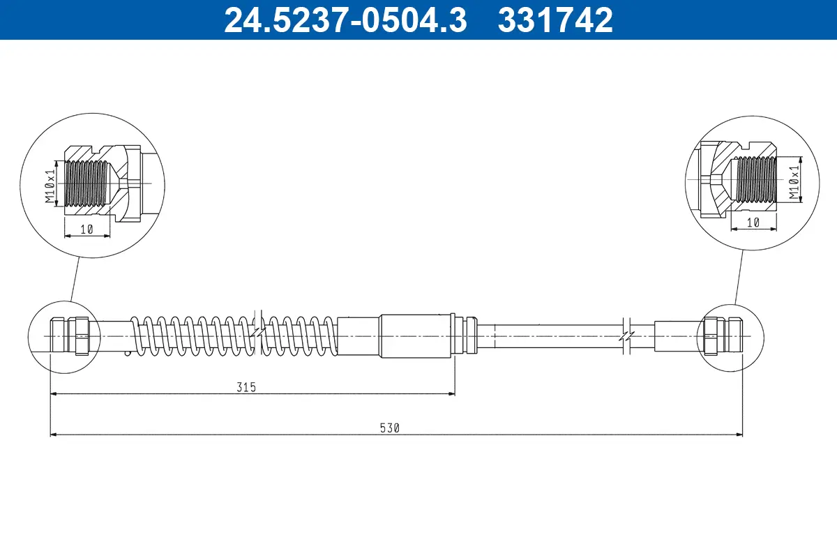 Bremsschlauch ATE 24.5237-0504.3