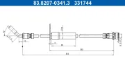 Bremsschlauch Hinterachse links ATE 83.8207-0341.3