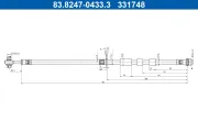 Bremsschlauch Vorderachse ATE 83.8247-0433.3
