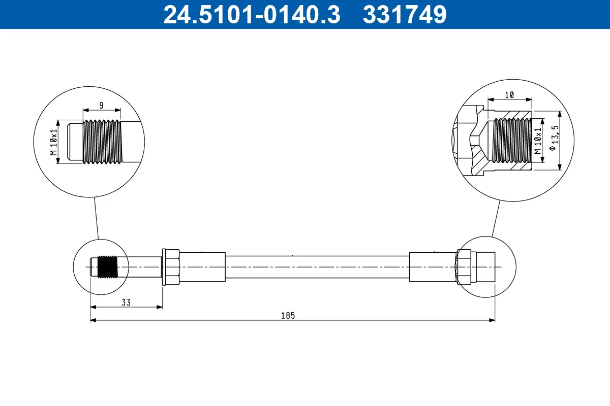 Bremsschlauch ATE 24.5101-0140.3