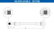 Bremsschlauch ATE 24.5101-0140.3