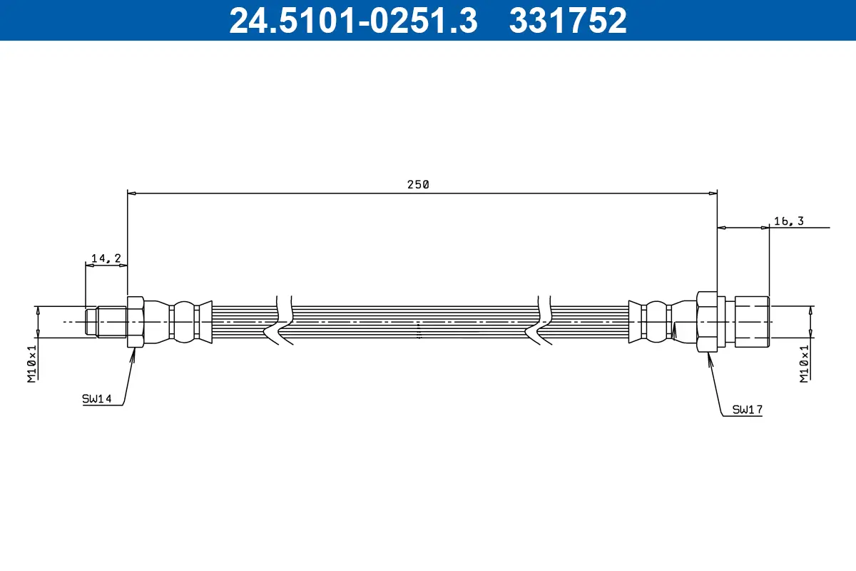 Bremsschlauch ATE 24.5101-0251.3