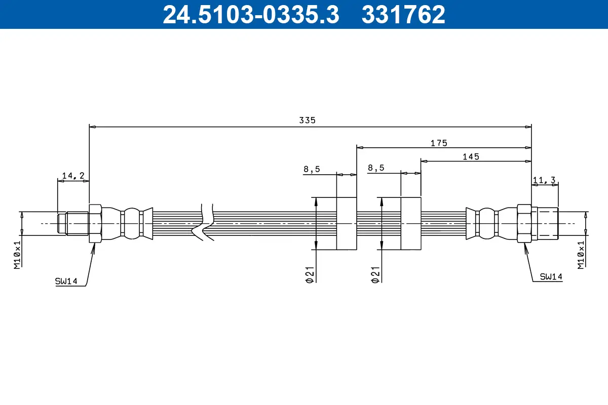 Bremsschlauch ATE 24.5103-0335.3