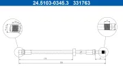 Bremsschlauch Vorderachse ATE 24.5103-0345.3