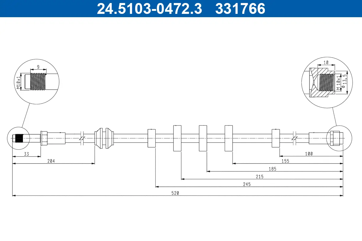 Bremsschlauch ATE 24.5103-0472.3